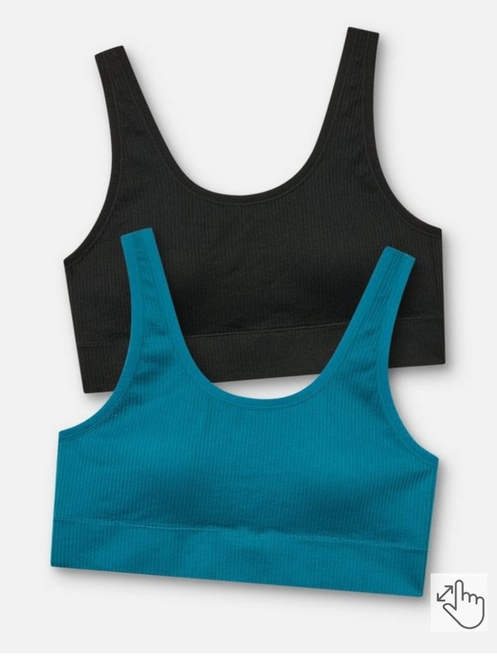 🆕️ Torrid Lightly Lined Seamless Ribbed Scoop Neck Bralette 2-Pack